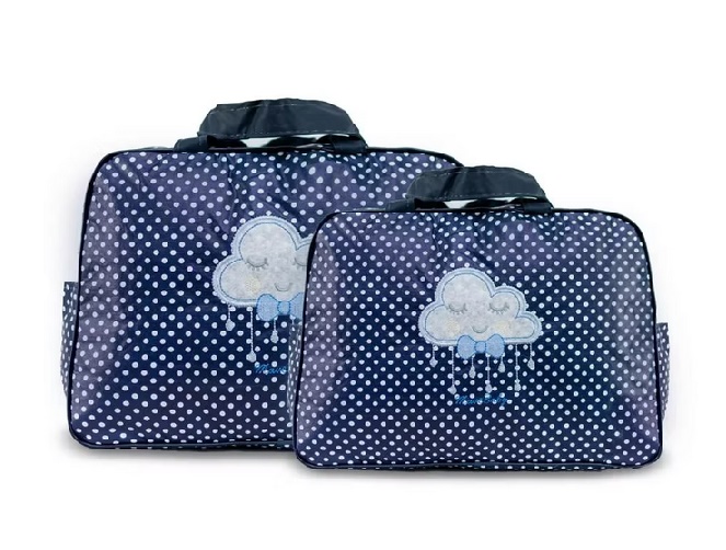 Kit-sacola Mavebaby Bebe Unissex Pvc Bordado 2pç