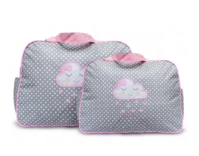 Kit-sacola Mavebaby Bebe Unissex Pvc Bordado 2pç