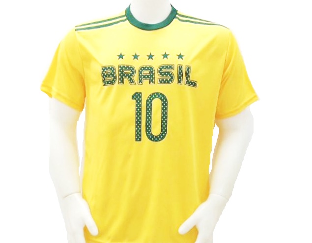 Camiseta Lulian Ad Masc M/c Poli Brasil Amarelo