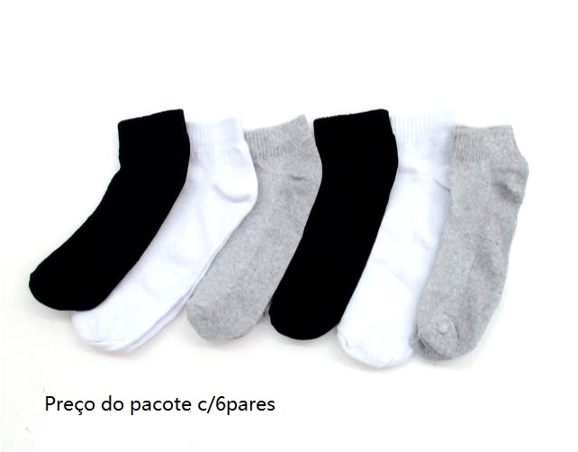 Meia Legnit Adulto  Algodão Luxo Soquete (c/6)