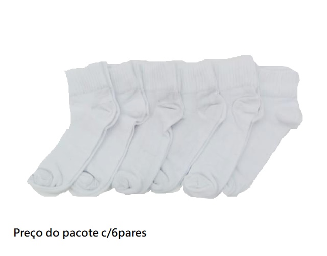 Meia Legnit Adulto  Algodão Luxo Soquete (c/6)