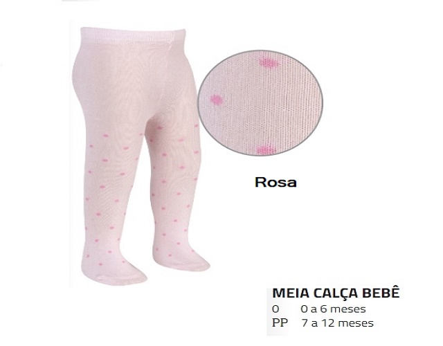 Meia-calça Condeduck Bebe Alg Rosa Poá
