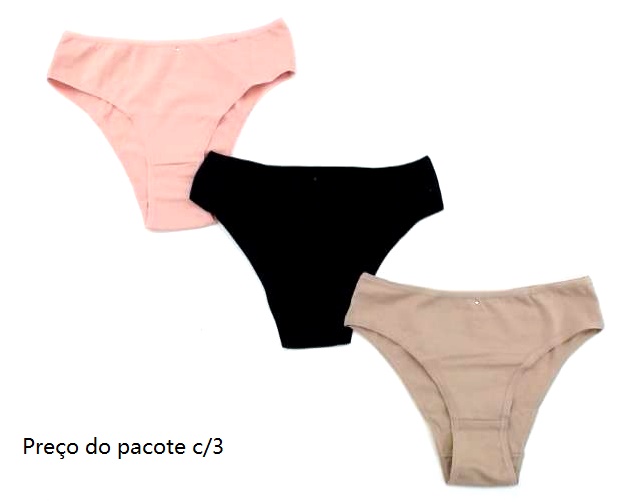 Tanga Lutestil Adulto Cotton (c/3)