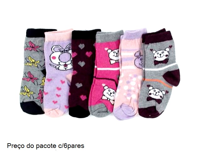 Meia Magic Primeiros Passos Algodão Soquete (c/6)