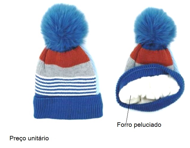 Touca Center Primeiros Passos  Lã Forro Peluciado