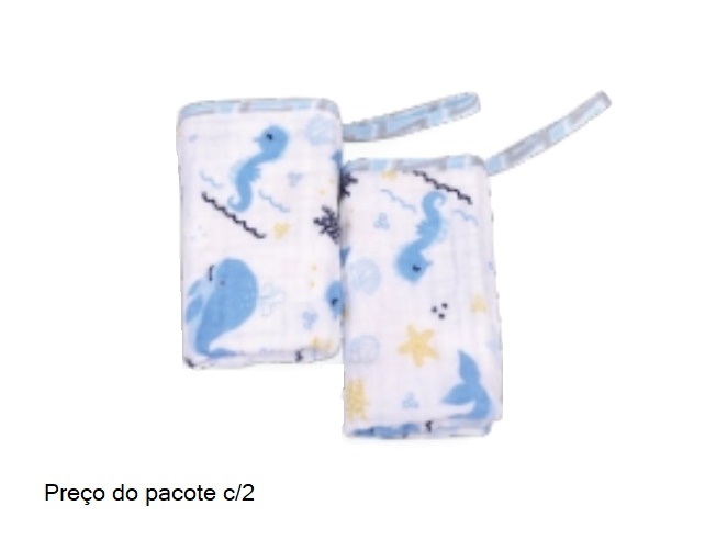 Toalha-boca Dengo Bebe Unissex Algodão 20x40cm(c/2)