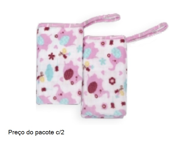 Toalha-boca Dengo Bebe Unissex Algodão 20x40cm(c/2)