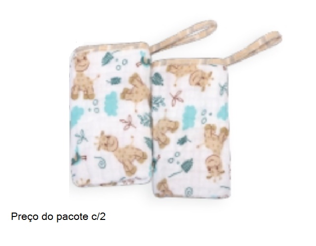 Toalha-boca Dengo Bebe Unissex Algodão 20x40cm(c/2)