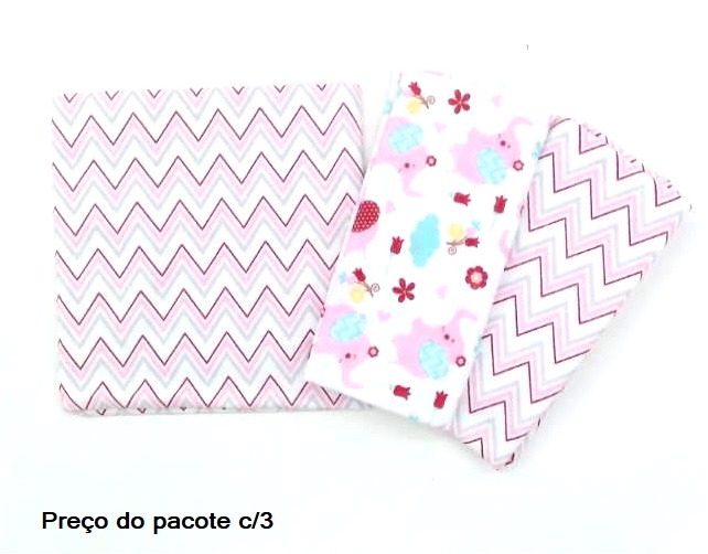 Cueiro Dengo Bebe Unissex Algodão 50cmx80cm (c/3)