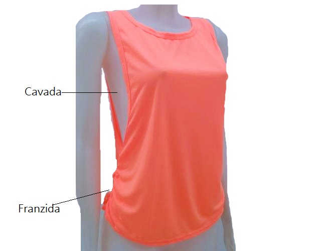 Blusa Sangos Adulto Regata Poliéster Furadinha Fitnes