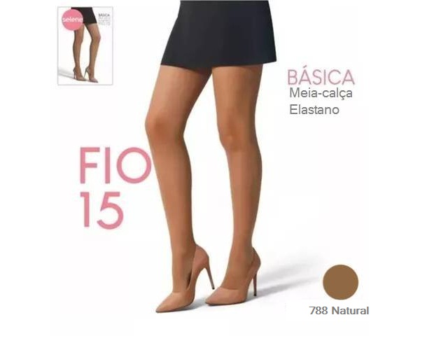 Meia-calça Selene Adulto Elastano Fio 15 - Natural 788