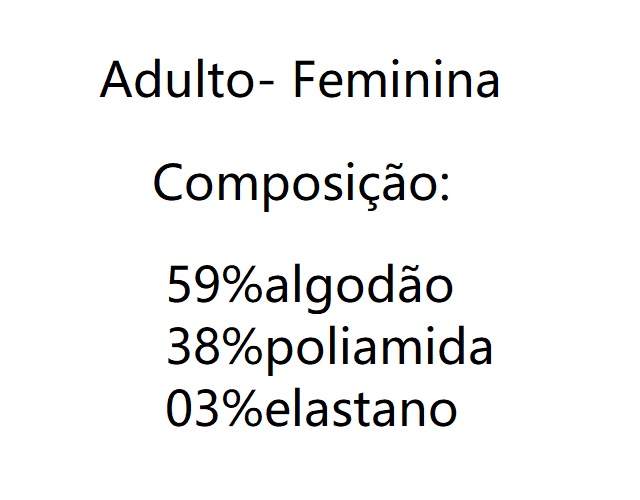 Meia Centopé Adulto  Algodão Básica (c/3)