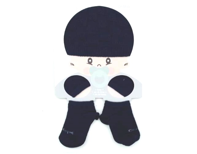 Kit-bebe Centopé Bebe Algodão (meia+luva+touca) 3pçs