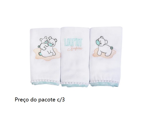 Fralda Minasrey Bebe Algodão C/bainha 70x68cm (c/3)