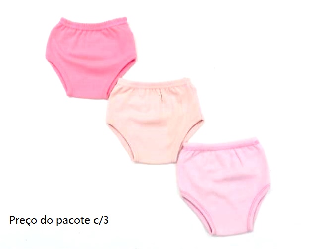 Tapa-fralda Timufy Bebe Feminina Suedine (c/3)