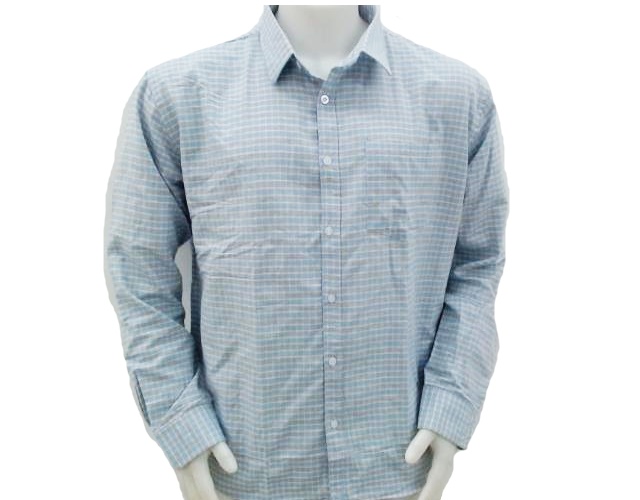 Camisa Ozon Adulto Manga Longa Poliéster Xadrez Bolso