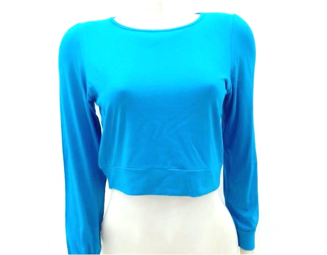 Blusa Jiss Adulto  Manga Longa Viscolycra Cropped