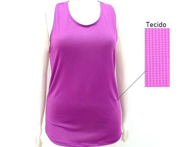 Blusa Kairoz Adulto Extra Grande  Regata Poliéster Furadinha