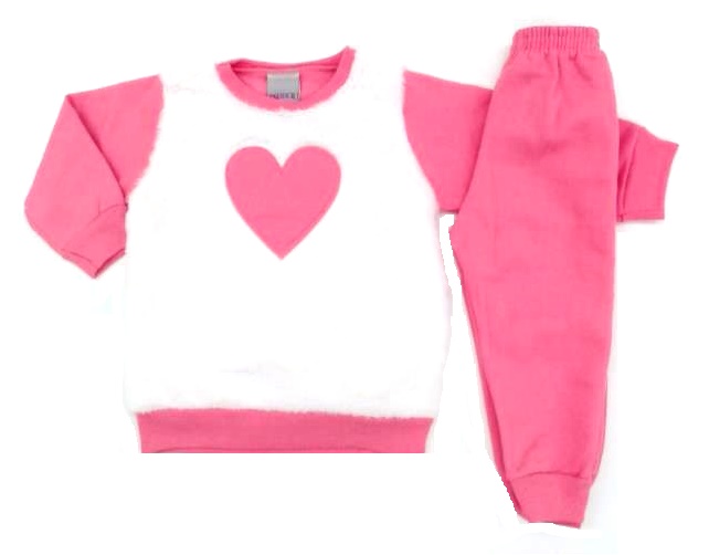 Conjunto Pimentinha Bebe Fem Mol Peluciado Calça