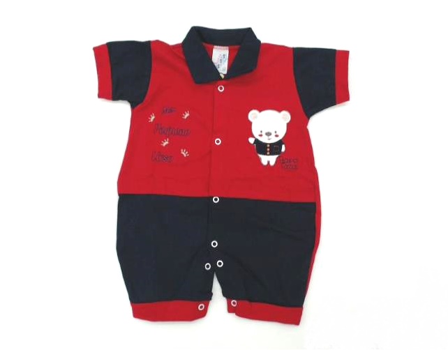 Macacão Pequenospassos Bebe Manga Curta Malha