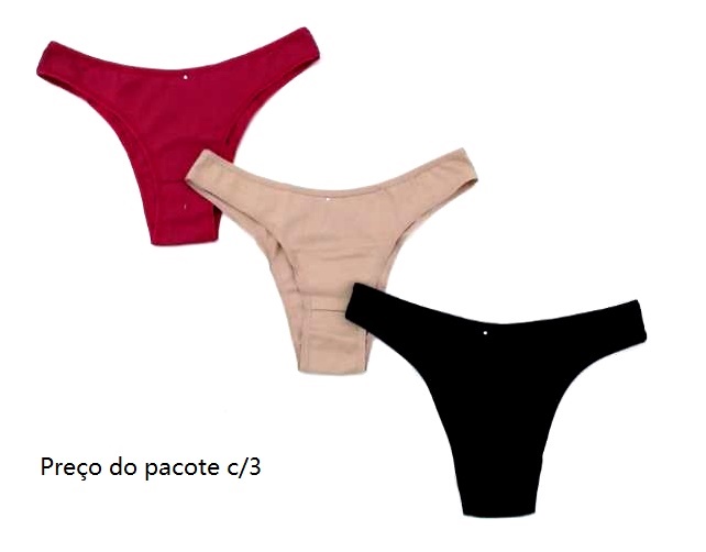 Tanga Lutestil Adulto Cotton (c/3)