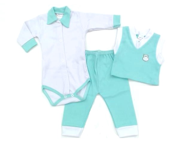 Conjunto Radani Bebe Masc M/l Suedine Body 3pçs