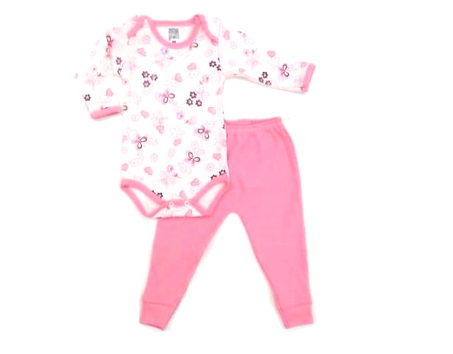 Conjunto Timufy Bebe Manga Longa Suedine Body Mijão