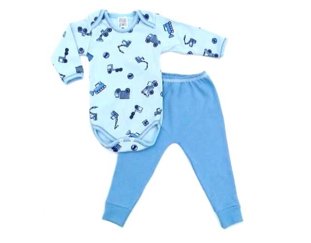 Conjunto Timufy Bebe  Manga Longa Suedine Body