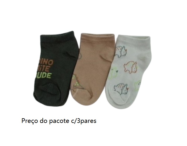 Meia Selene Bebe  Algodão Sortida (c/3)