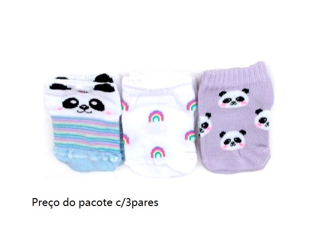 Meia Selene Bebe Algodão Recém-nascido (c/3)