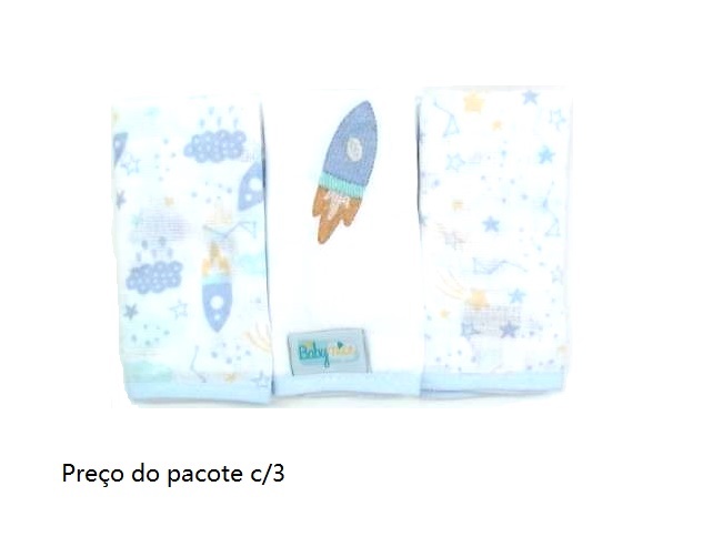 Toalha-boca Minasrey Bebe Algodão C/bainha 32x32cm(c/3