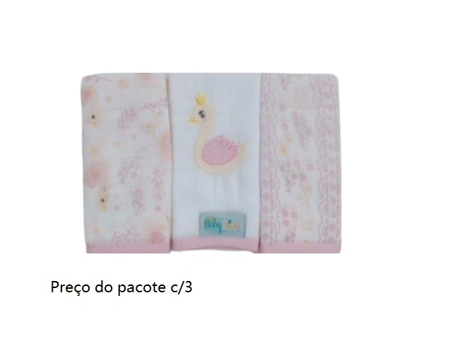 Toalha-boca Minasrey Bebe Algodão C/bainha 32x32cm(c/3