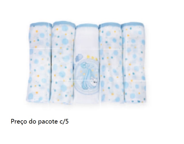 Fralda Minasrey Bebe Algodão C/bainha 70x68cm (c/5)