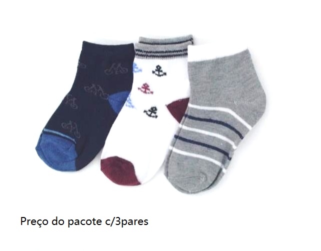 Meia Kidssocks Inf Masc Alg Sortida (c/3)