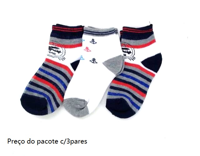 Meia Kidssocks Inf Masc Alg Sortida (c/3)