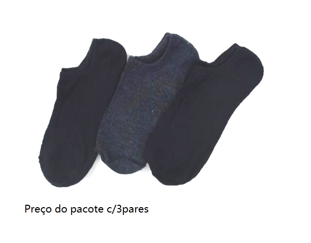 Meia Hrsocks Ad Masc Poliéster Invisível (c/3)