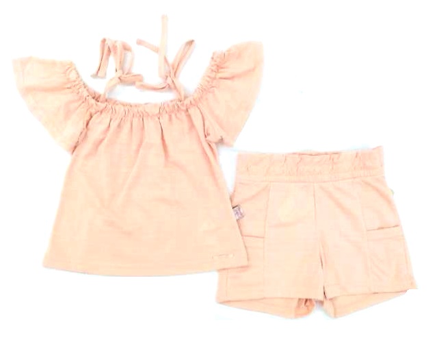 Conjunto Brincar Inf Fem M/c Malha Short