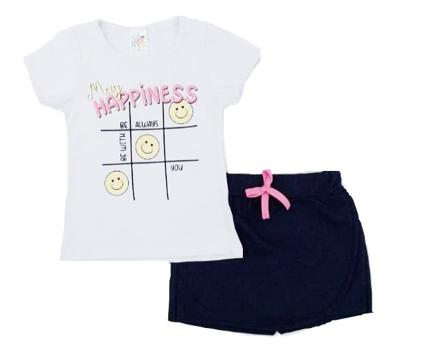 Conjunto Taita Inf Fem M/c Cotton Short-saia