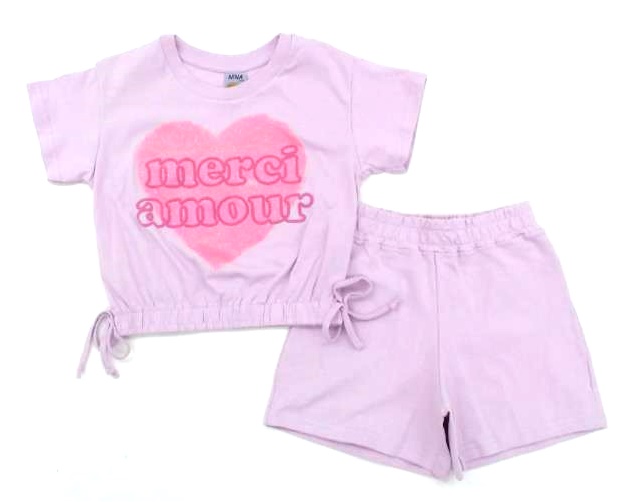 Conjunto Ninachild Inf Fem M/c Malha Cropped Short