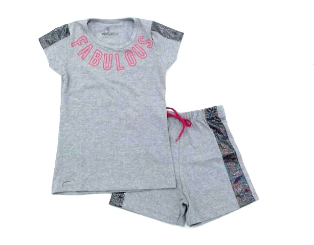 Conjunto Viston Juv Fem M/c Cotton Short