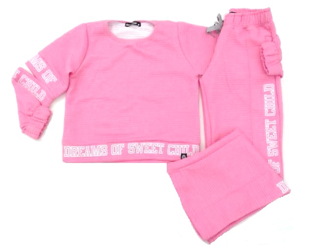 Conjunto Sweetchild Inf Fem Matelassê Cropped Wide