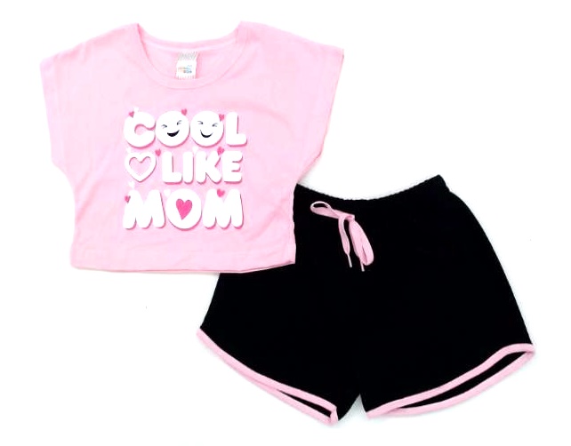 Conjunto Shumakids Inf Fem Mga Jap Malha Cropped S