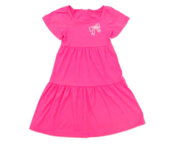 Vestido Rose Juv M/c Malha Canelada