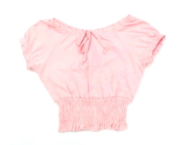 Blusa Rose Inf Fem M/c Viscol Elastex Cropped