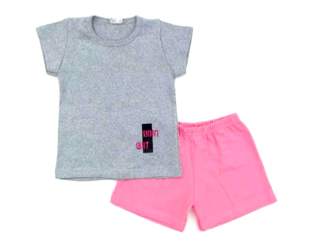 Conjunto Paolita Inf Fem M/c Rib Canel Short