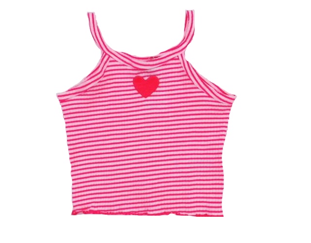 Blusa Pk Juvenil Feminina Alça Malha Canelada Cropped