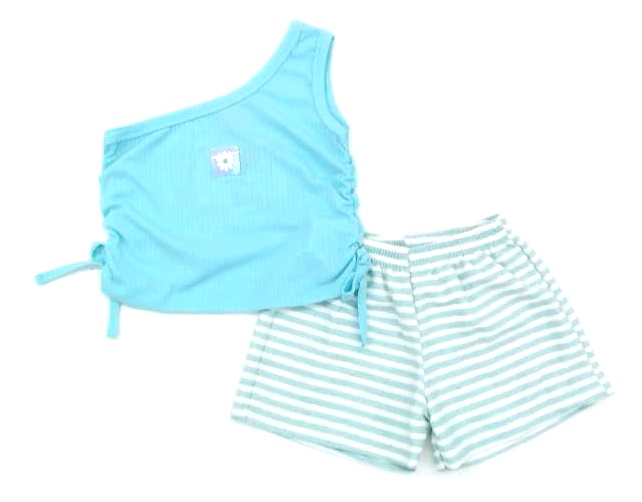 Conjunto Pk Juv Fem 1ombro Malha Canel Short