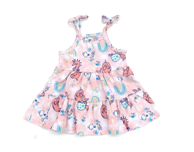 Vestido Pimentinha Bebe Alça Malha Estampado