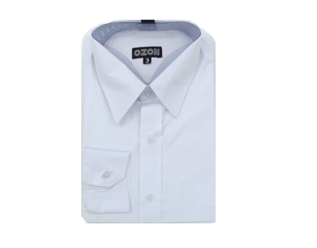 Camisa Ozon Ad Masc M/l Alg Bolso Branca