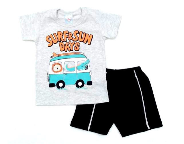 Conjunto Fashionkids P.passos Masc M/c Malha